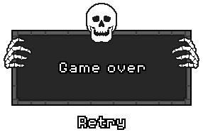 Tiny Skull Game Over Dialog